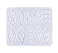 Silicone Molds Geometric Hollow Earrings Unique Jewelry Pendant Earring Making Mold for Earring Mold for Creative Artists