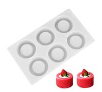 Silicone Molds Ideal for Baking, 6 Holes Non-Stick 3D Cake Mold Professional Reusable Mould Ideal for Chocolate Bread Cheese Cake Quiche Muffin