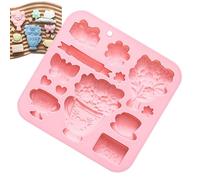 Silicone Molds - Reusable Baking Tool, Sunflower Cookie Mold Set, Flexible Baking Tray for Easy Release, DIY Cake Pastry Chocolate Candy Jelly Muffin Decorating Mold for Mother’s Day Bakings Home