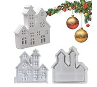 Silicone Molds, Silicone House Decor, 1 Pair Resin And Plaster Building Form, For Chocolate Wax Fondant Living Room Office School Birthday Wedding