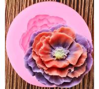 Silicone Molds Supplies,5.2x5.1cm Peony Flower Silicone Moulds Soap Making for Embossed Sugar Arts Wedding Decor Candle Wax Resin Handmade Soap Mold