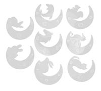 Silicone Moon Mold Set, 8pcs DIY Craft Making Mold for Pendant Jewelry, Reusable Flexible Silicone Molds with Moon Rabbit Cat Shapes, 12cm x 0.4cm, for Beginners and Hobbyists