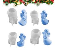 Silicone Mould - 4pcs Angel Figurine Epoxy Resin Mould | Christmas 3D Angel Candle Stampers, Multipurpose Craft Moulds Suitable for Centrota Home Decoration