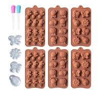 Silicone Mould - 6 Pieces Non-Stick Easy Release Candy Molds for Fudge, Pastry, Soap, Snack, Gummy, Cupcakes