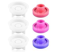 Silicone Mould Candle Holder, 3 Pieces Casting Mould Candle Holder, DIY Cement Candle Holder Mould Candle Holder for Handmade Candles, Scented Candles Craft Home Decorations