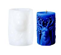 Silicone Mould Candles - Christmas Candle Making Shapes | Christmas Tree Shape, Ornament Party Grinding Tools, Column Aromatherapy Candles Wax Soap Silicone for Home Decor Accessories