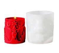 Silicone Mould Candles - Christmas Candle Making Shapes | Christmas Tree Shape, Ornament Party Grinding Tools, Column Aromatherapy Candles Wax Soap Silicone for Home Decor Accessories