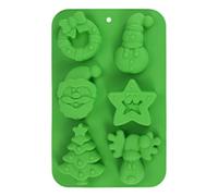 Silicone Mould Cavity Candy Baking Trays Xmas Tree Snowman Snowflake Gingerbread Star Man Molds Christmas Shapes Mould for Cake Soap Ice Cookie Food Crafts Fondant Holiday