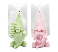 Silicone Mould Christmas Gnome Casting Mould - 3D Candle Mould for DIY Christmas Decoration B)