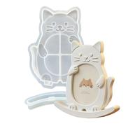 Silicone Mould - Dog Cat Epoxy Resin, 40 g, Silicone, Frame Moulds for Cat and Puppy Figures as well as Animal Rocker Photo Frame