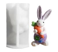 Silicone Mould Easter Bunny 3D, Silicone Moulds Casting Moulds Easter, Silicone Mould Easter Bunny with Flowers, Casting Mould Rabbit, Casting Moulds Silicone Spring, Plaster Moulds for Casting Easter