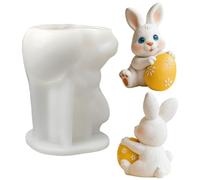 Silicone Mould Easter Bunny with Egg, Silicone Moulds Casting Moulds Easter, 3D Silicone Mould Easter Bunny with Flowers, Casting Mould Rabbit, Casting Moulds Silicone Spring, Plaster Moulds for