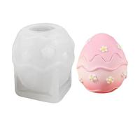 Silicone Mould Easter Egg, Silicone Moulds Casting Moulds Easter Candle Mould, Silicone Mould Easter Egg with Flowers/Rabbit, Plaster Moulds for Casting, Candle Moulds Silicone Casting Moulds Spring