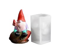 Silicone Mould for 3D Gnome - Mould for and Christmas Soap | Nano with Corn-Grain Patterns | Reusable Flexible Silicone for Resin Works, Autumn Decorations,