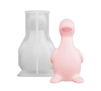 Silicone Mould for Candle Making - 6.1 x 10.2 cm Yellow, Flexible Wax Tool with Animal Design, 3D Duck Casting Mat, Family Craft Evening, Homemade Gift Creation, Office Desk Decoration