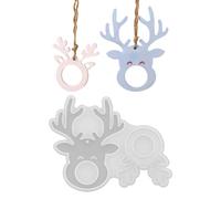 Silicone Mould for Christmas | Easy for Beginners and Reusable, Silicone Mould in Reindeer Shape with Pendant - For Plaster Clay Epoxy Resin Children Adults Family Couples House Scuo