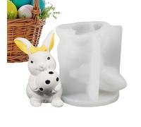 Silicone Mould for Easter Rabbit, Artistic Crafts with 3D Decorations and Casting, Silicone Mould for Soap in the Shape of Bunny Holding Easter - for Wedding Party Holiday Table