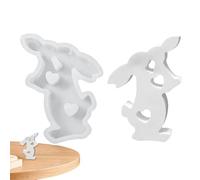 Silicone Mould for Easter, Spring Time Reusable Mould, Rabbit Figure Casting Mould Made of Silicone, for Adults, Family, Couples, Children, Home, School, Studio, Lessons, Party, Art Project, Versatile