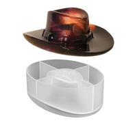 Silicone mould for epoxy resin, cowboy hat motif mould, non-stick baking tool made of epoxy resin, reusable for desserts, sweets, soap, ice candles, sculpture, craft projects