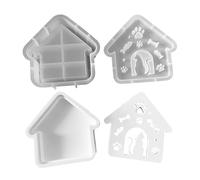 Silicone Mould for Home - Cat House Mould, Creative Ornament Tool | Flexible Non-Stick Silicone Casting Function, Reusable Craft Design Product, Decorative Resin Mould, Use Scenario, Home, G