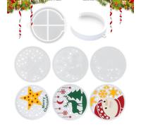 Silicone Mould for Pendants - 3 Pieces Reusable with Easy Detachment - Silicone Mould with Reindeer, Snowman and Sign | Epoxy Resin, Plaster, Clay, Home, School, Study, Classroom