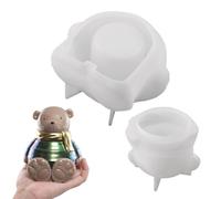 Silicone Mould For Storage Jars | Reusable Non-stick Bear Shape - Jewelry Storage Mold - For Concrete Resin Epoxy Plaster Beginners Professional Home Cl
