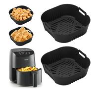 Silicone Mould Hot Air Fryer Accessories for Cosori Hot Air Fryer, Small, 2 L, Pack of 2 Airfryer Silicone Moulds, Air Fryer Silicone Insert, Reusable Instead of Baking Paper