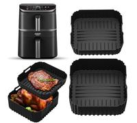 Silicone Mould Hot Air Fryer for Cosori Turbo Tower Pro Hot Air Fryer 10.8 L Double Stack Airfryer, Airfryer Silicone Mould Non-Stick for Air Fryer CAF-DC112-ADE, Air Fryer Silicone Insert Accessories