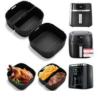 Silicone Mould Hot Air Fryer for Russell Hobbs Hot Air Fryer XXL 8L/8.3L, Airfryer Silicone Mould Non-Stick for Bosch Hot Air Fryer Series 6, XXL 7.2 L, Air Fryer Silicone Insert Accessories (2 Pieces