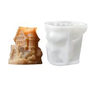 Silicone Mould in House Shape - 3D Decoration Handmade in Epoxy Resin for Plaster - Mould for Christmas Home for Creation, for Winter Parties for Crafts for Cake P