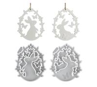 Silicone Mould in the Shape of a Bunny | Mould for Easter and Crafts, for Casting Epoxy Resin - Hanging Decoration for Spring Party and Home for Friends and Friends