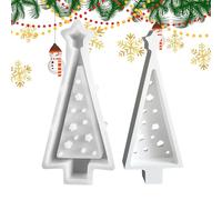 Silicone Mould in the Shape of a Christmas Tree - Reusable Non-Stick Pattern | Silicone Christmas Design Top Star | For Clay, Plaster, Decoration, Baking and Sugar Paste