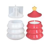 Silicone Mould Jar Christmas Tree, Silicone Casting Tools, Resin Vase Mould with Lid, for Concrete Plaster Teachers Art Hobbists Creative Crafting Home Events Workshops