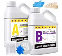 Silicone Mould Making Kit - 40oz Elastic Liquid Silicone Rubber for Making Silicone Mould, Casting - Fast Cured Translucent 18A Moulding Silicone for DIY Resin Mould, Candle Mould, Soap Mould, Crafts