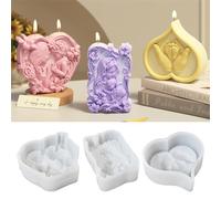 Silicone Mould Mother's Day Mum Silicone Moulds Casting Mould Silicone for Letter Silicone Mould Birthday Letters Love Plaster Moulds Casting Birthday Theme Set Candle Holder (1)