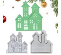 Silicone Mould Non-Stick Christmas Home Decor 1 Pair Plaster Epoxy Craft Making Mould Long Term For Chocolate Wax Fondant Clay Bedroom Kitchen Party Holiday Office Classroom School
