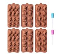 Silicone Mould - Pack of 6, Reusable Casting Mould for Crafts and Creative Projects, Mould for Fudge & Confectionery, for Chocolates, Gummy Candies, Soap, Cupcakes, Snacks