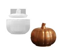 Silicone Mould Pumpkin Shape Storage Box Moulds Craft Tool Glass Moulds with Lid Suitable for Crafts Pen Holder Storage Box Mould