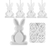 Silicone Mould Rabbit Easter, Easter Bunny Silicone Moulds Casting Moulds Easter Rabbit Silicone Mould Easter Silicone Mould Easter for Handwers, Silicone Moulds Easter Plaster Mould Rabbit