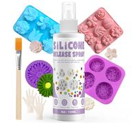 Silicone Mould Release Spray, Mold Release Spray, Fast-Drying Candle Release, for Epoxy Resin, Ab Resin, Candle, and Soap Molds, Promotes Mold Longevity, Easy Demoulding, 150ml