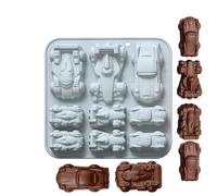 Silicone mould, reusable non-stick tool, baking mould that has the shape of a racing car, for beginners, professionals, children, soap, candle, chocolate, dessert