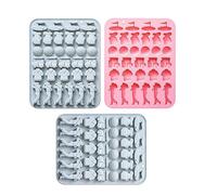 Silicone Moulds 3Pcs Golf Ball Shape Silicone Baking Soft Candy Chocolate Cake Mold Blue Powder