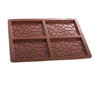 Silicone Moulds 4 Cell Giraffe Print Chocolate Bar Sweet Moulds Candy Moulds Baking Silicon Bakeware Mold Shape Pattern Soap Wax Flexible Baking Mould