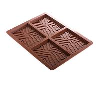 Silicone Moulds 4 Cell Zebra Print Chocolate Bar Sweet Moulds Candy Moulds Baking Silicon Bakeware Mold Shape Pattern Soap Wax Flexible Baking Mould