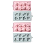 Silicone Moulds 4 Pieces Snail Bee Worm Shape DIY Jelly Chocolate Pudding Candy Mold Blue Pink