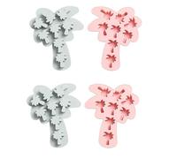 Silicone Moulds 4Pcs Coconut Tree Shaped Cake Chocolate DIY Pudding Candy Cookie Baking Mold Blue Pink