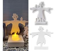 Silicone Moulds, Candle Holder, Halloween Scarecrow Silicone Mould, Candle Holder Insert, DIY Plaster Moulds for Casting, New Ideas, Casting Mould, Scarecrow Candle Holder for Crafts (1 Piece)