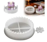 Silicone Moulds Casting Moulds Christmas, 3D Advent Calendar Set with Star Motifs, Silicone Mould Candle Holder Moulds, DIY Countdown Calendar for Festive Decoration (1)