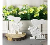 Silicone Moulds Casting Moulds Easter Bunny, Pack of 2 Silicone Moulds Easter Casting Mould Rabbit Easter Eggs Plaster for Casting Moulds Silicone Easter Bunny with Flowers Silicone Mould Spring