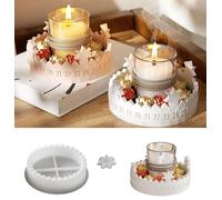 Silicone Moulds, Casting Moulds, Silicone Advent Wreath, Advent Calendar, Countdown Shape Calendar Number, for Candles Made of Plaster and Epoxy Resin, for Festive Home Atmosphere, DIY Craft Supplies